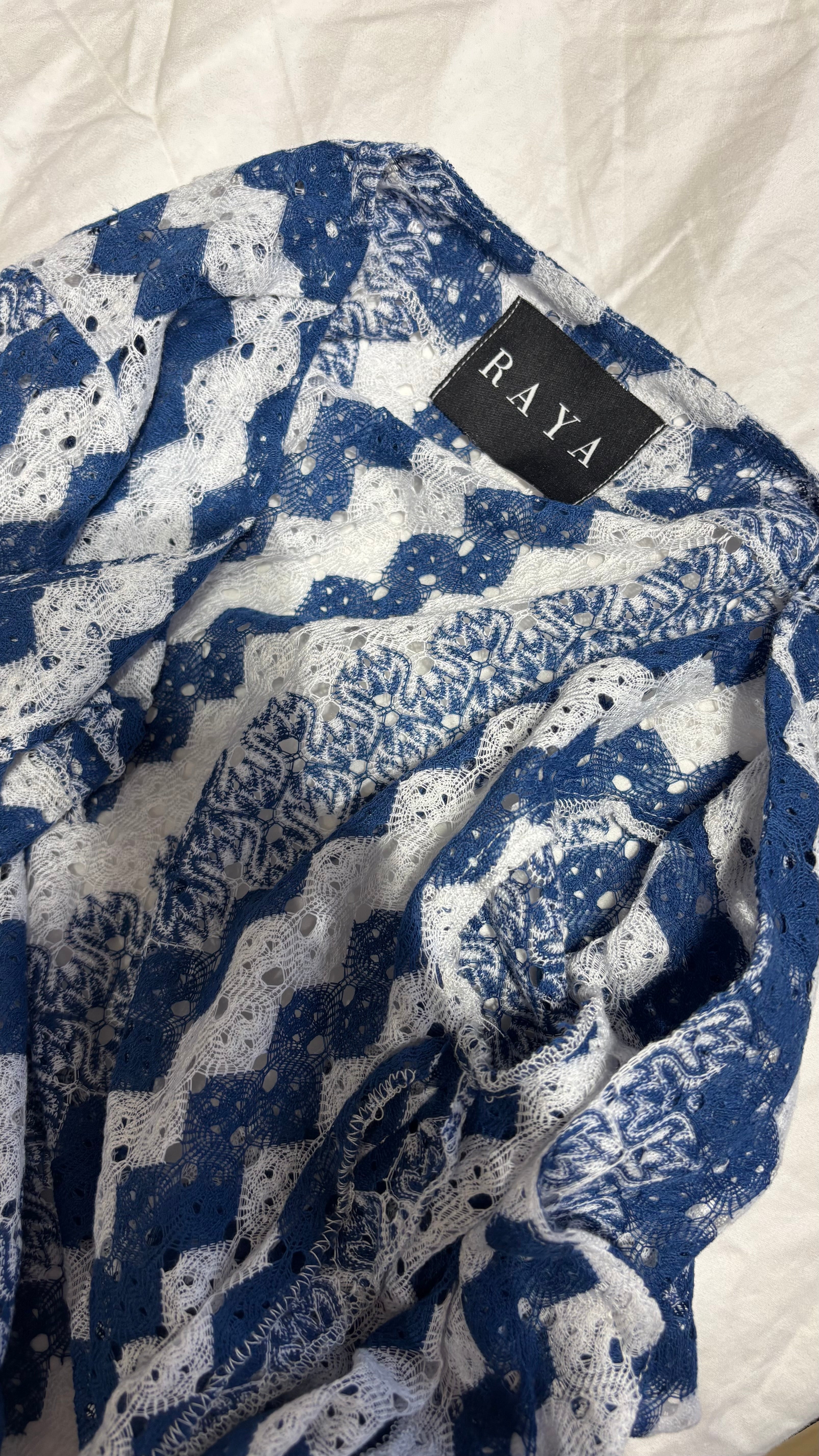 Medi blue dress with cardigan
