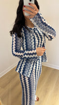 Medi blue dress with cardigan