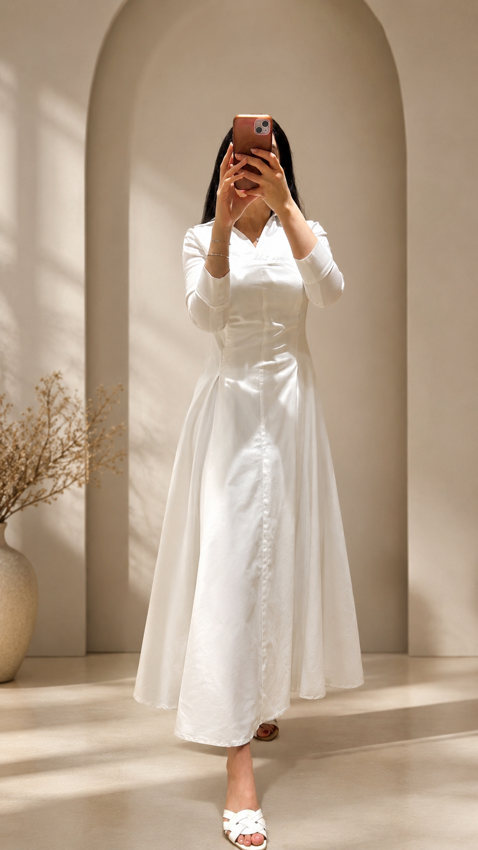 white summer dress