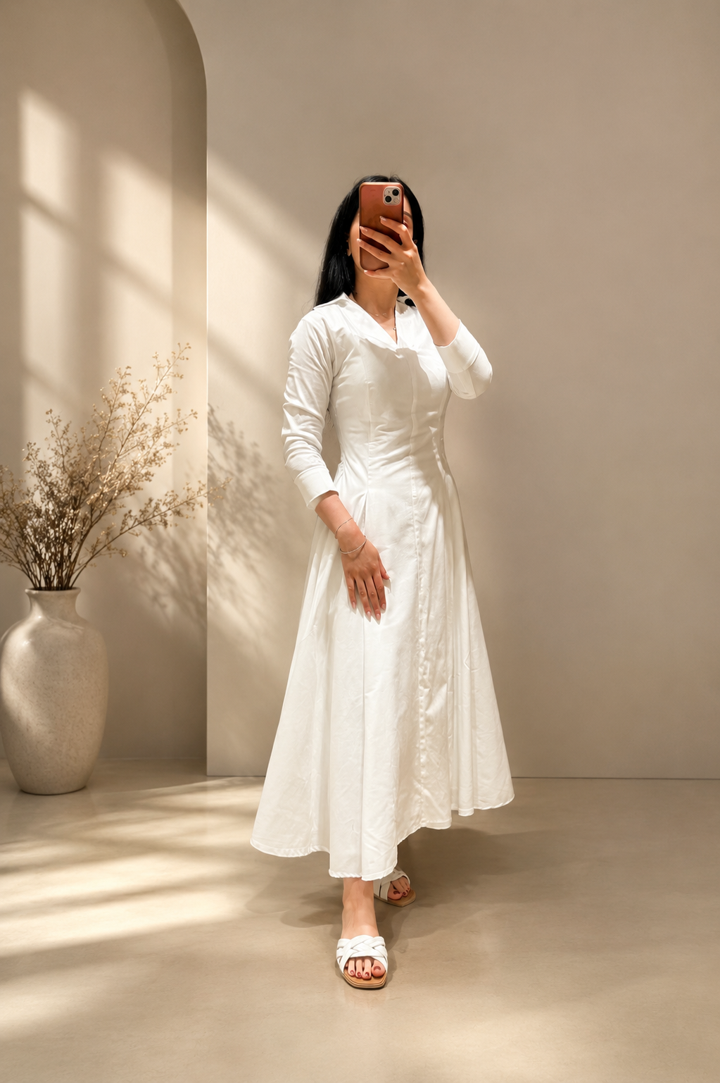 white summer dress