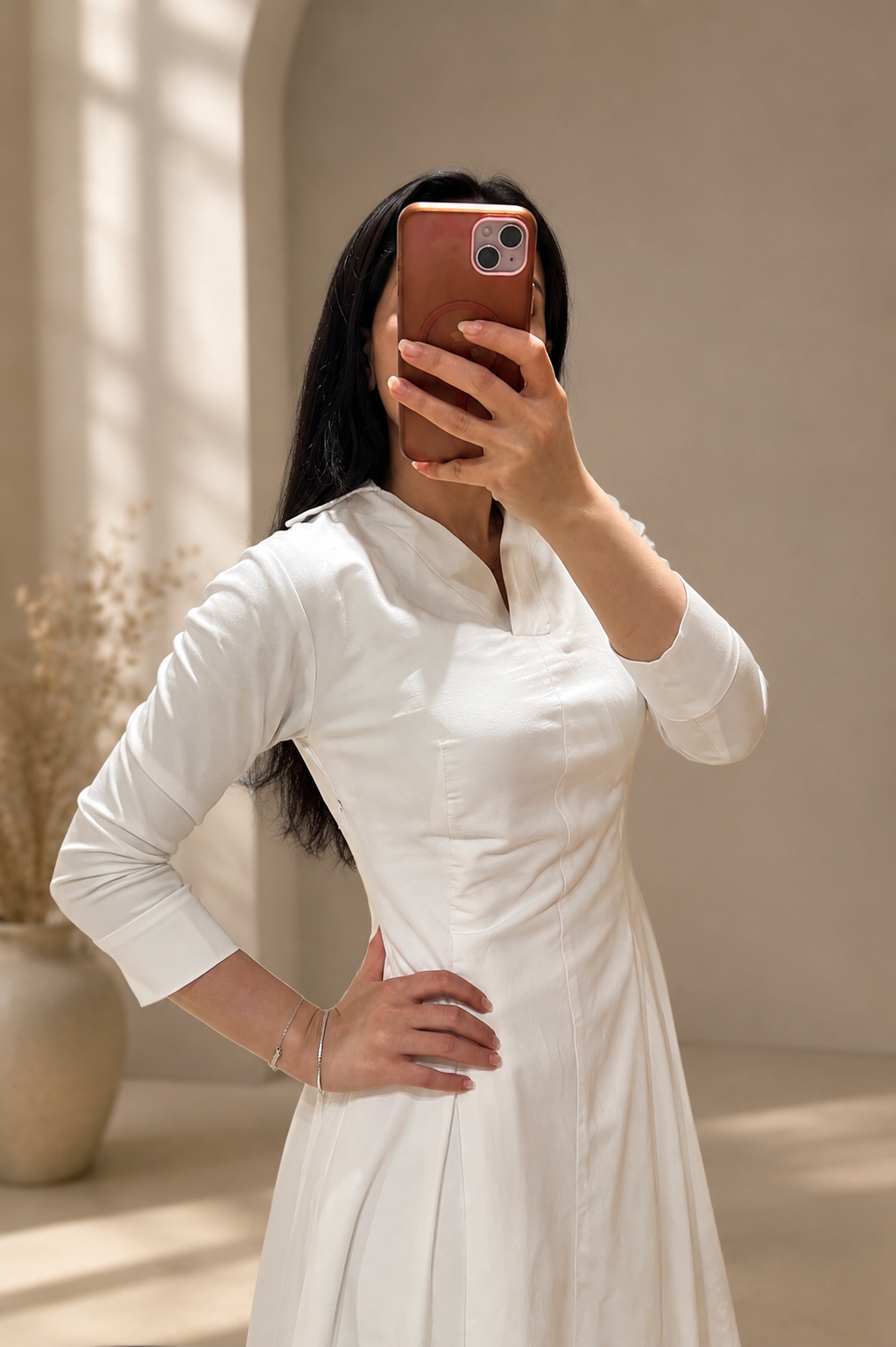 white summer dress