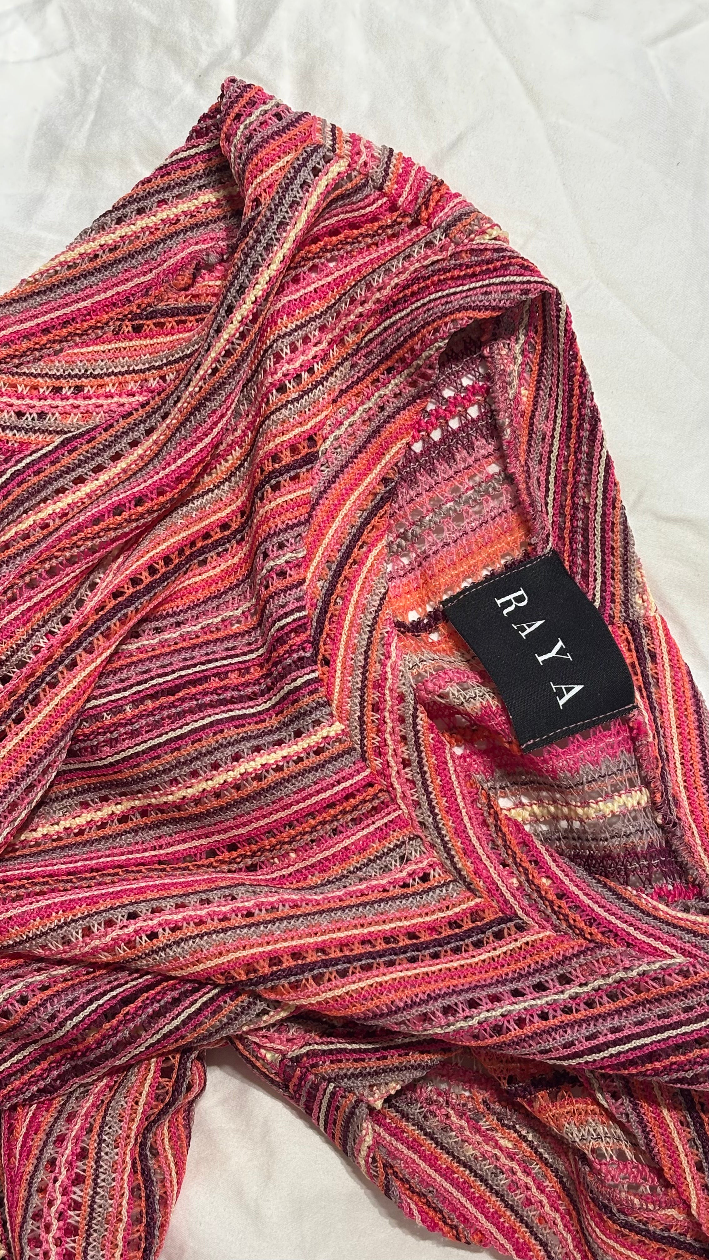 pink Knit Midi Dress with Cardigan Wrap