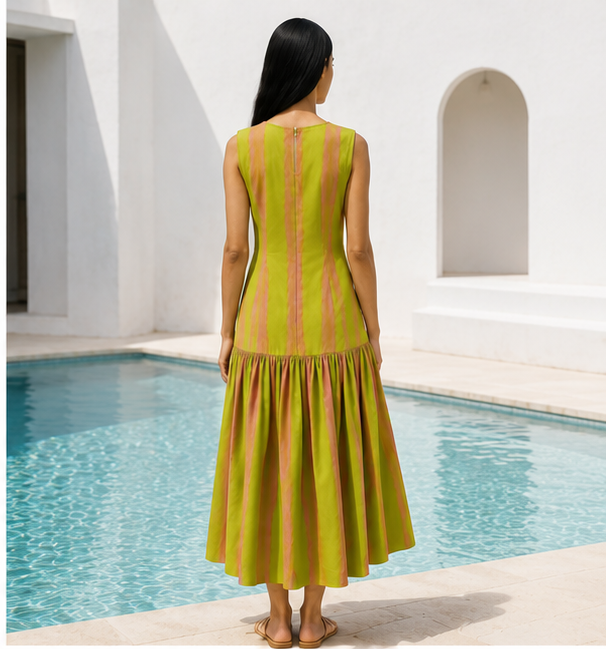 Strawberry Matcha Maxi Dress