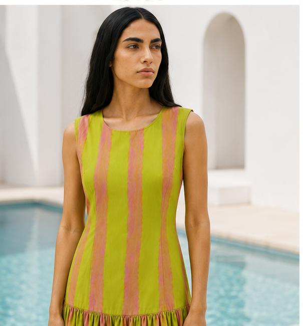 Strawberry Matcha Maxi Dress
