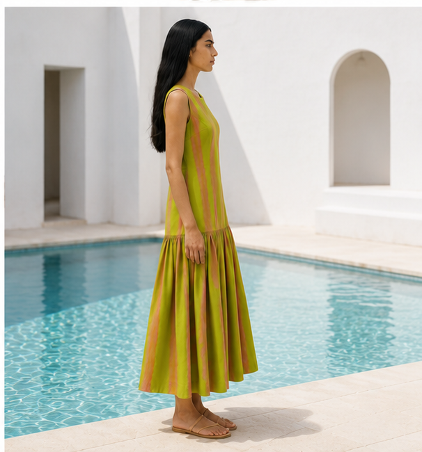Strawberry Matcha Maxi Dress